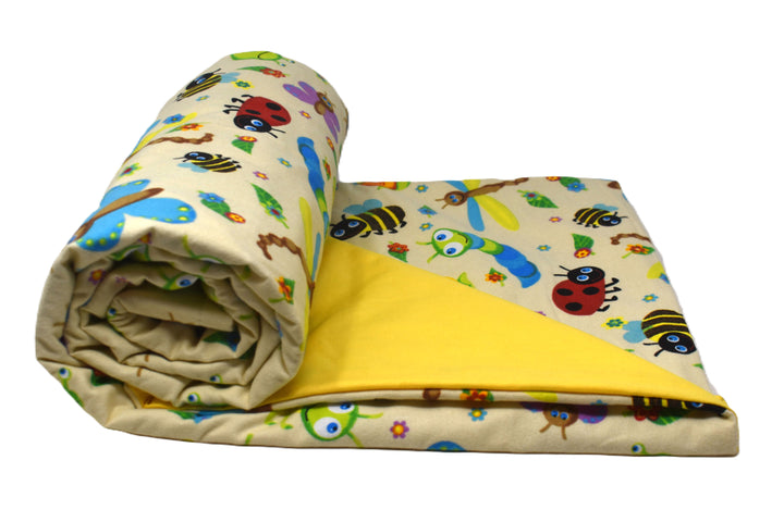 5LB Deluxe Bugs Flannel and Bright Yellow Cotton