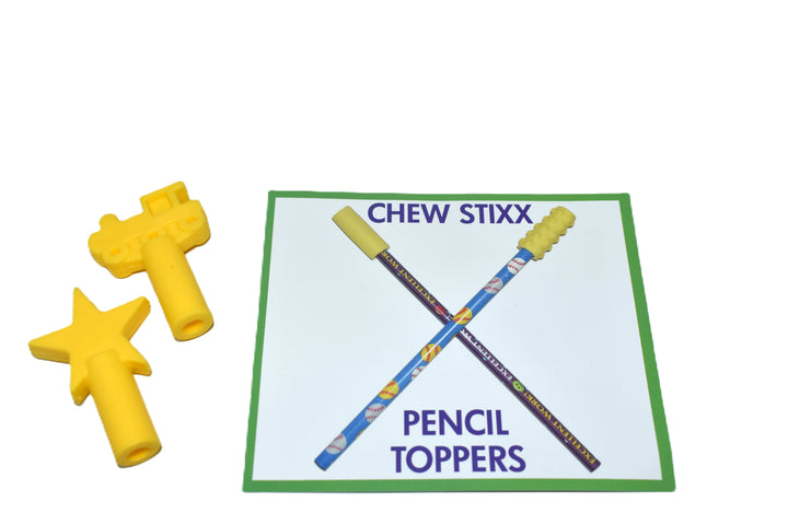 Chew Stixx Pencil Toppers Chewable Shapes