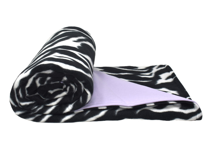 10lb Deluxe Zebra Fleece and Lt. Purple Flannel
